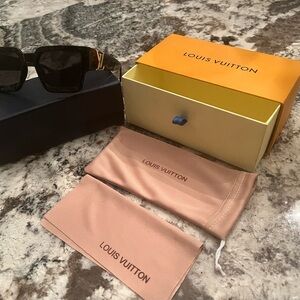 Louis Vuitton 1.1 Millionaire Sunglasses Z1165W Black Monogram Made In Italy